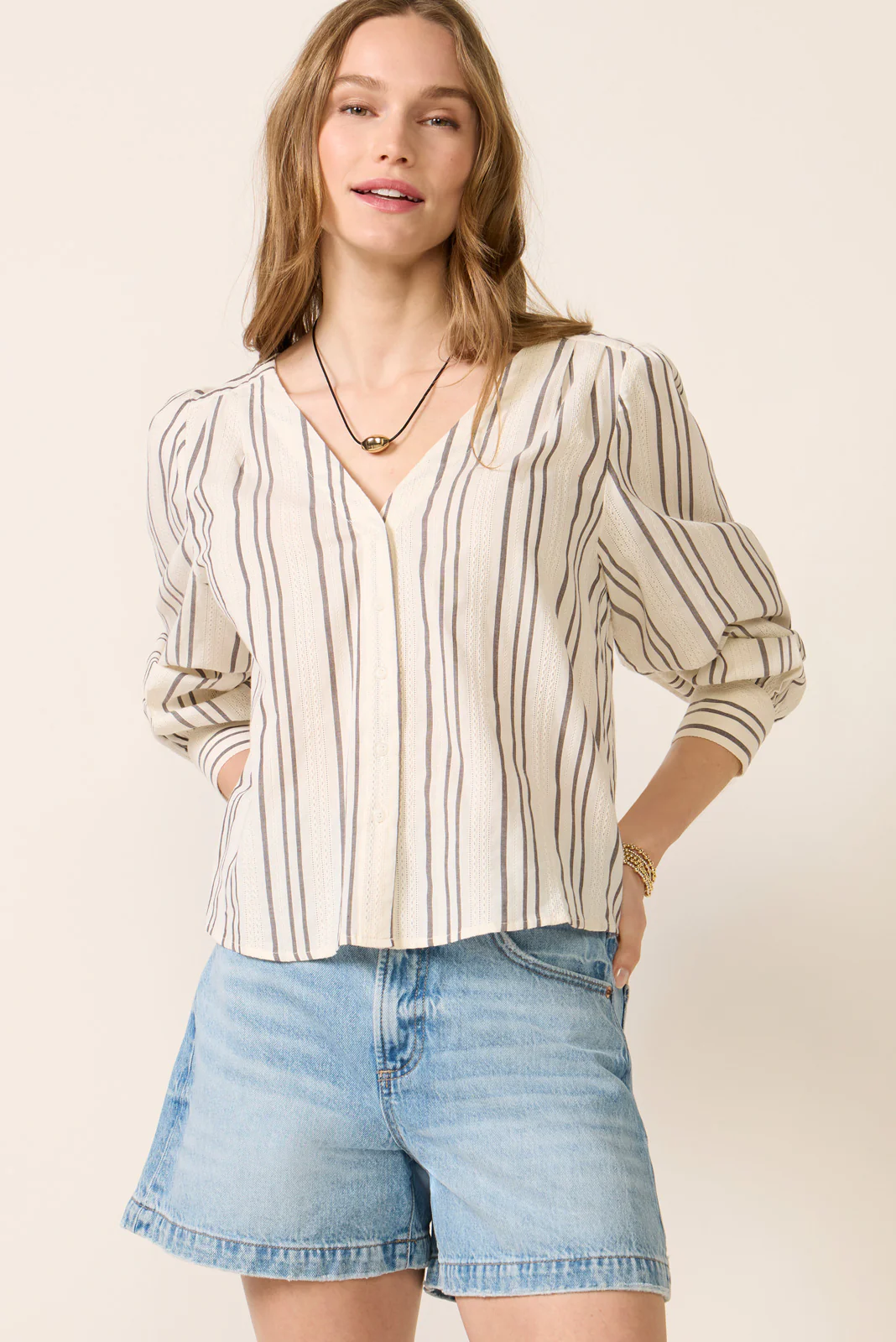 Bailey Button Stripe Blouse - Image 5