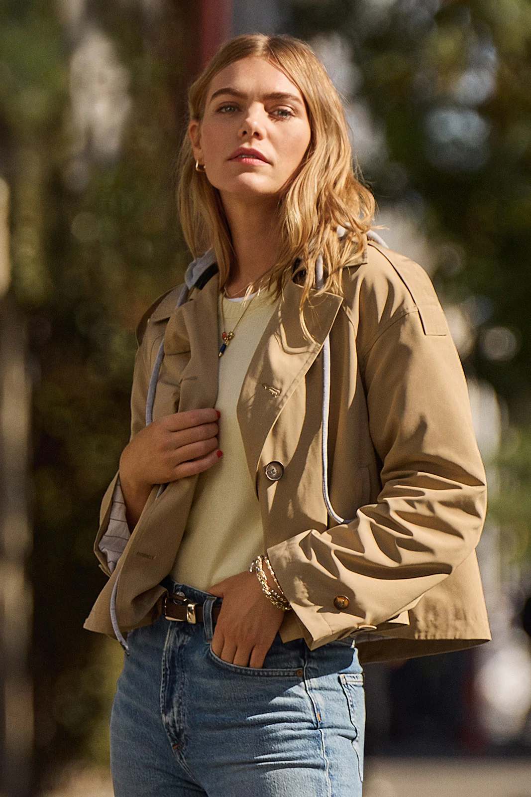 Benny Cropped Trench Jacket - Image 6