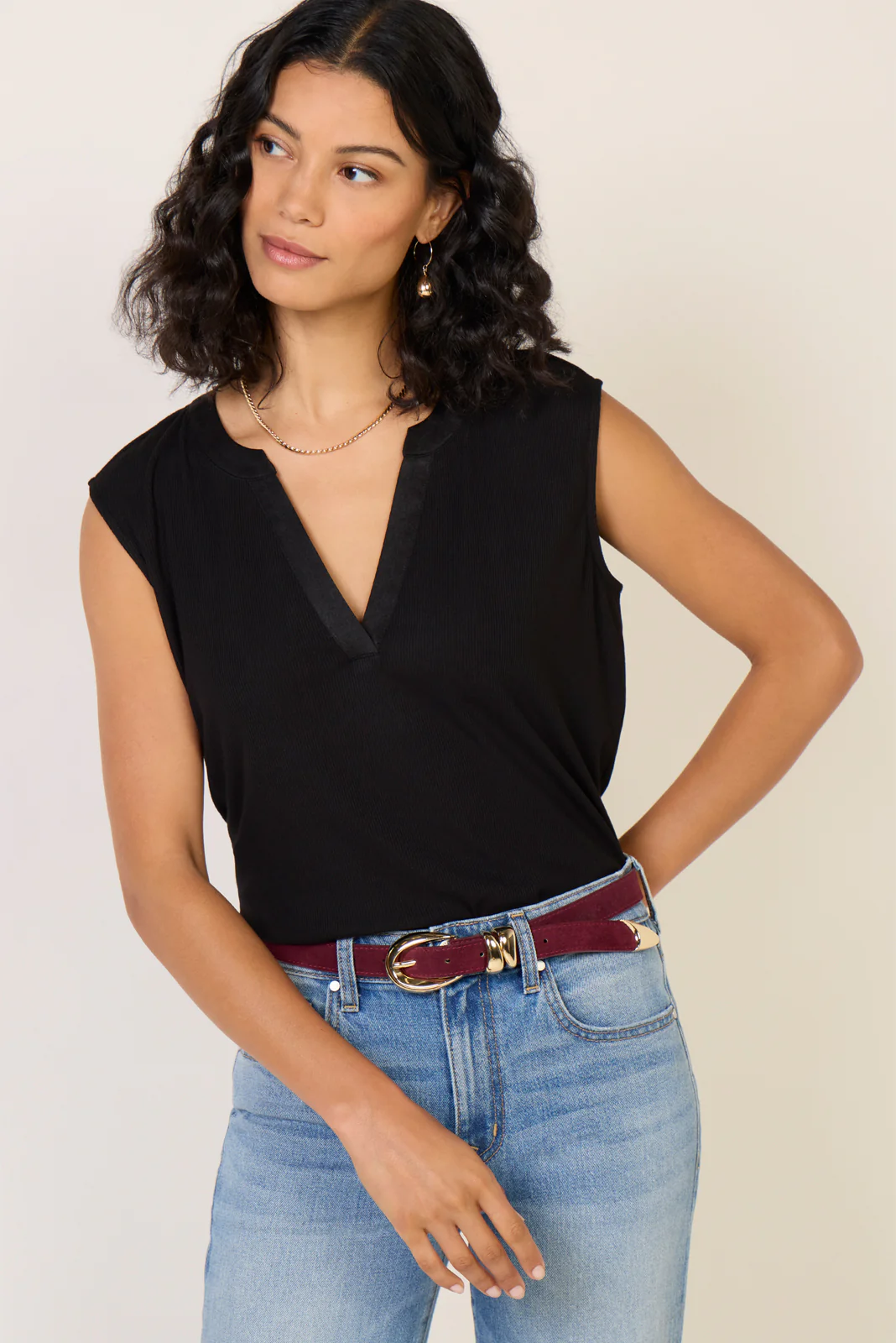 Bex Split Neck Tank - Image 2