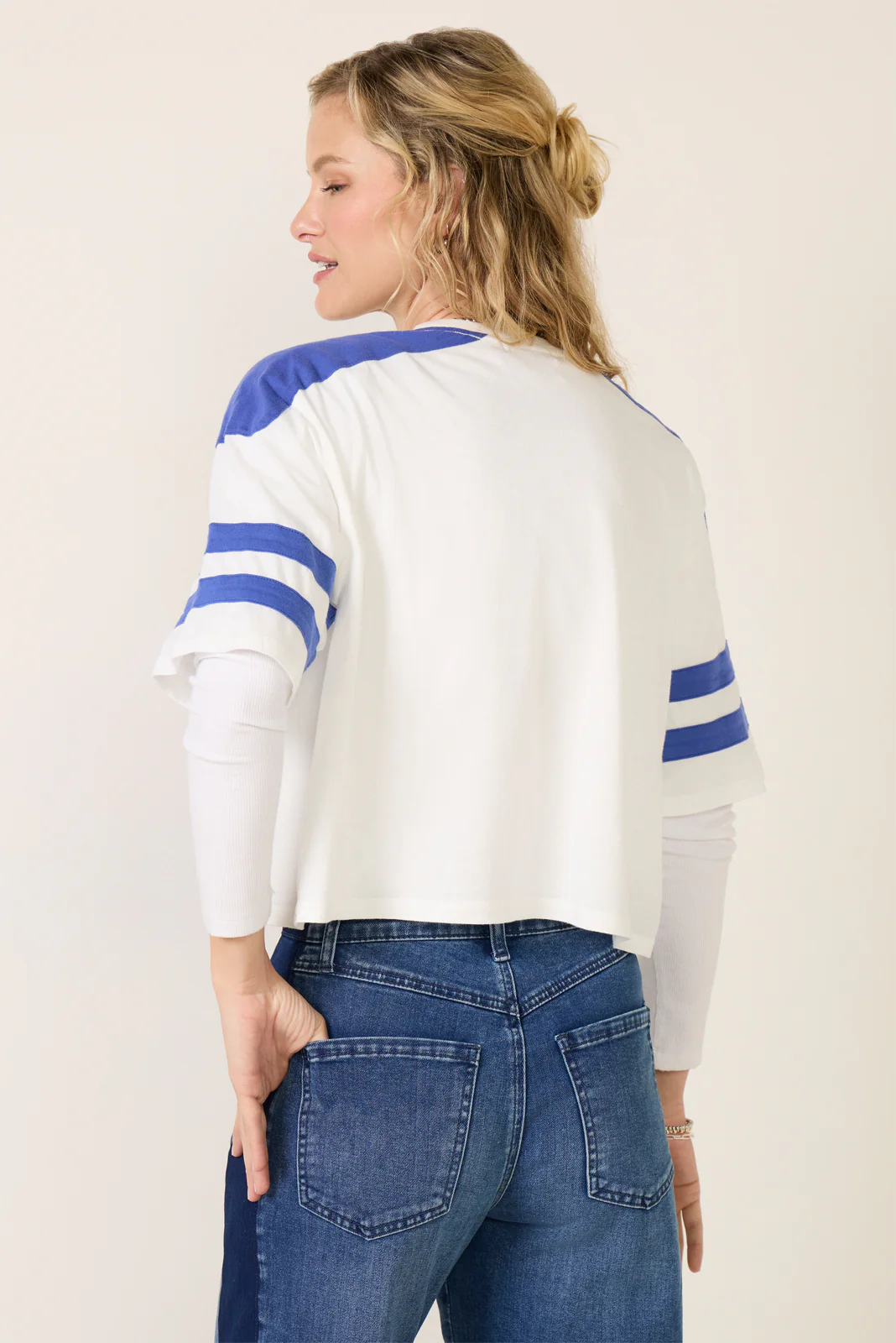 Broncos Striped Crop Tee - Image 4
