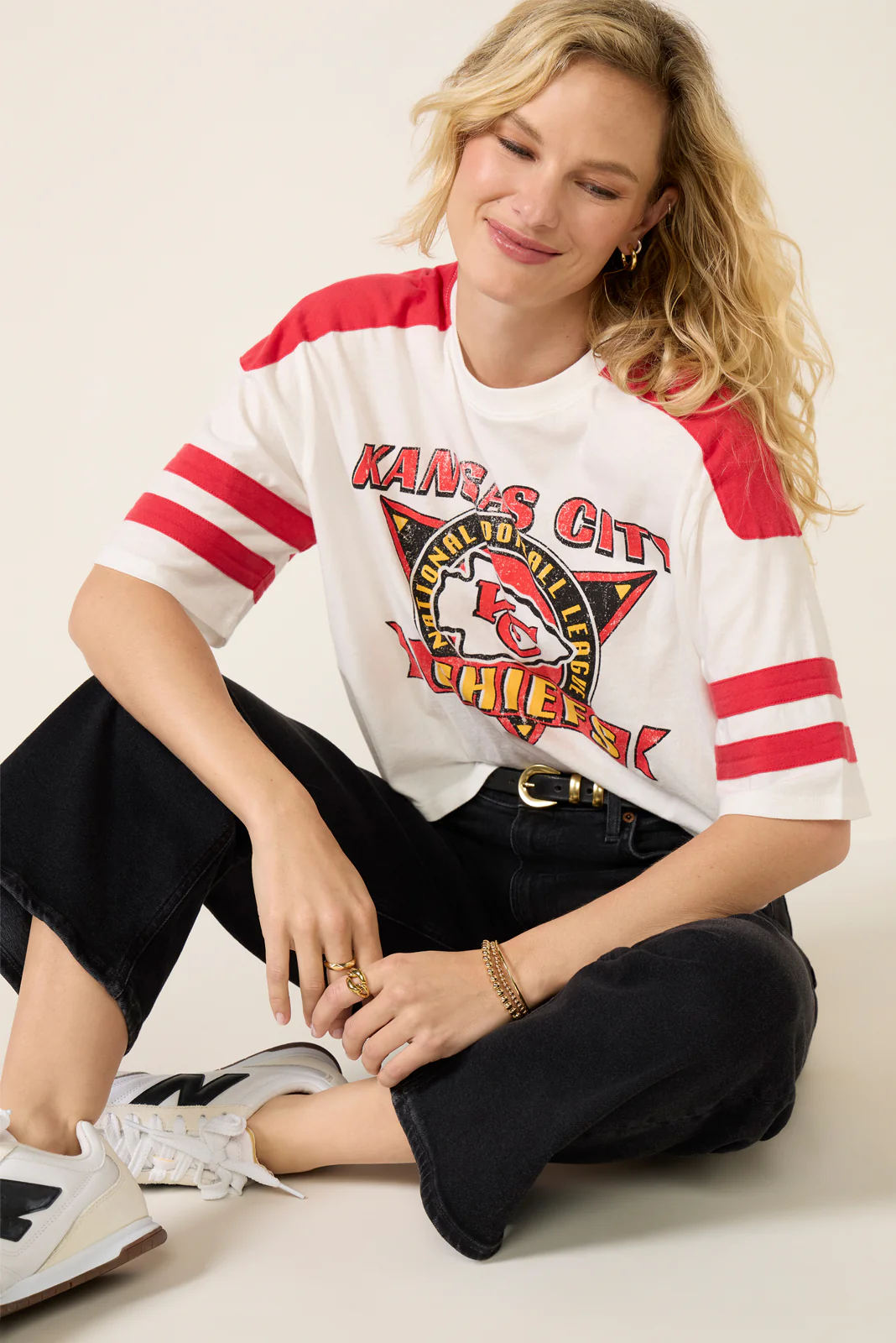Chiefs Striped Crop Tee