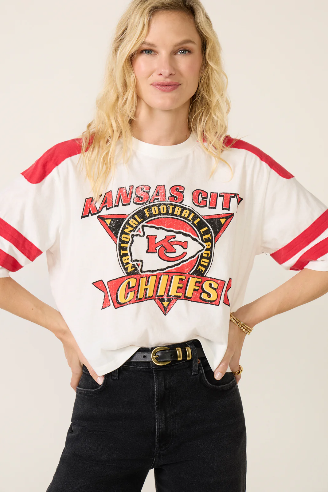 Chiefs Striped Crop Tee - Image 2
