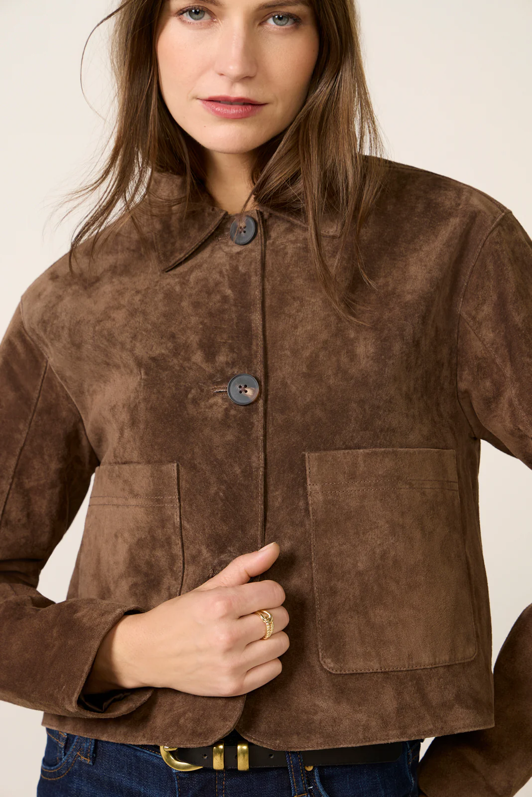 Crop Suede Jacket - Image 3