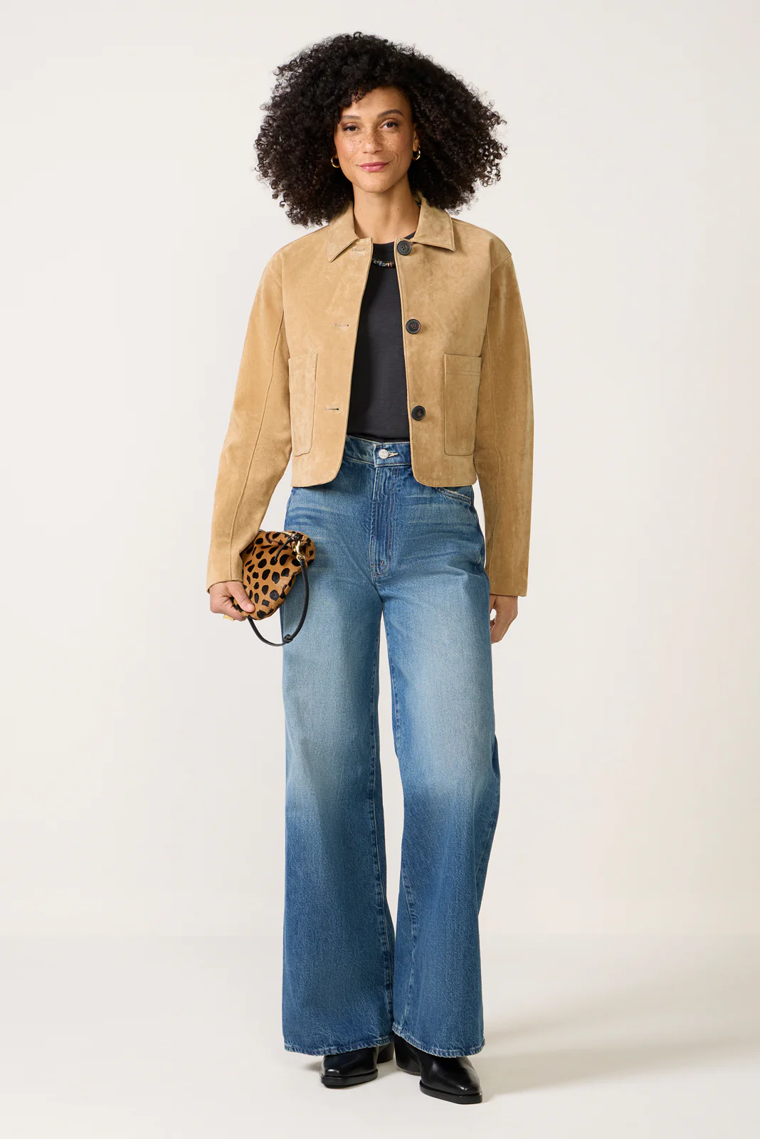 Crop Suede Jacket - Image 2