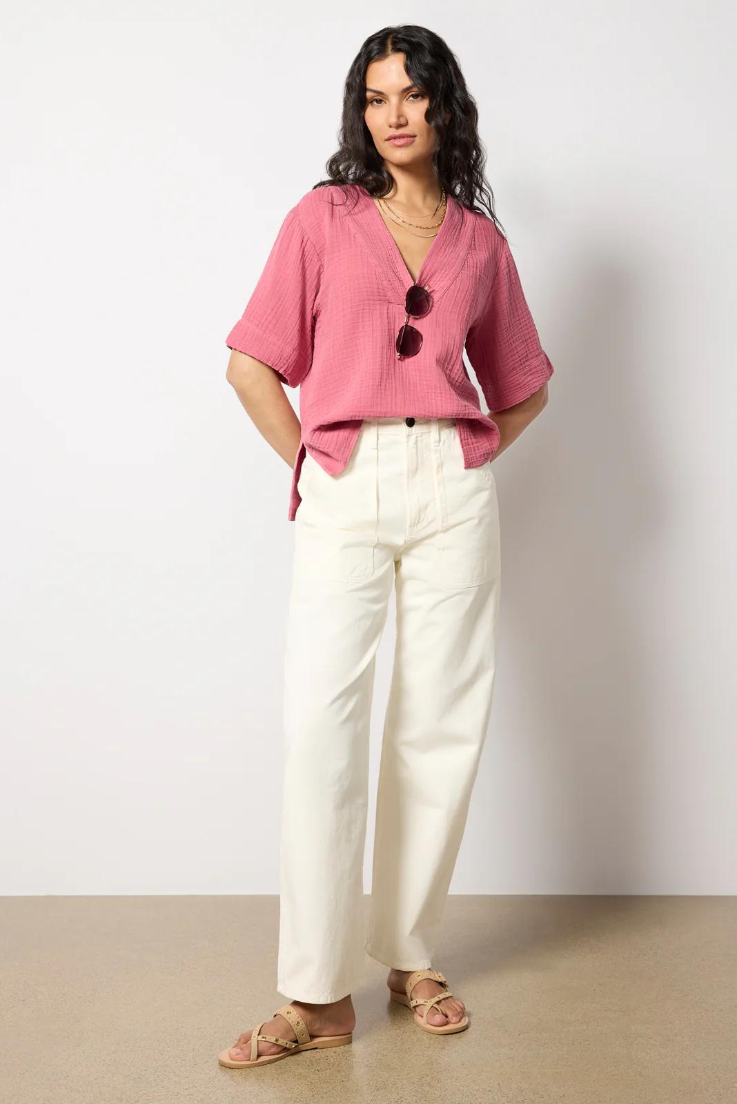 Dune Cotton Gauze Popover - Image 3