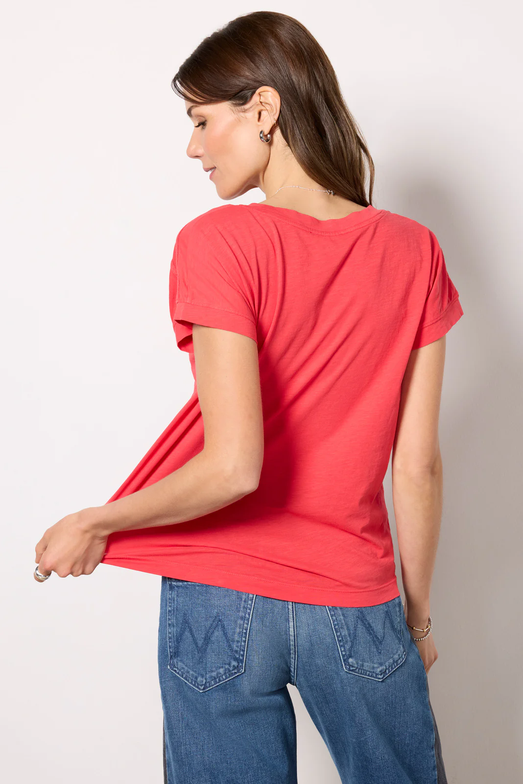 Elsa Shoulder Detail Slub Tee - Image 4