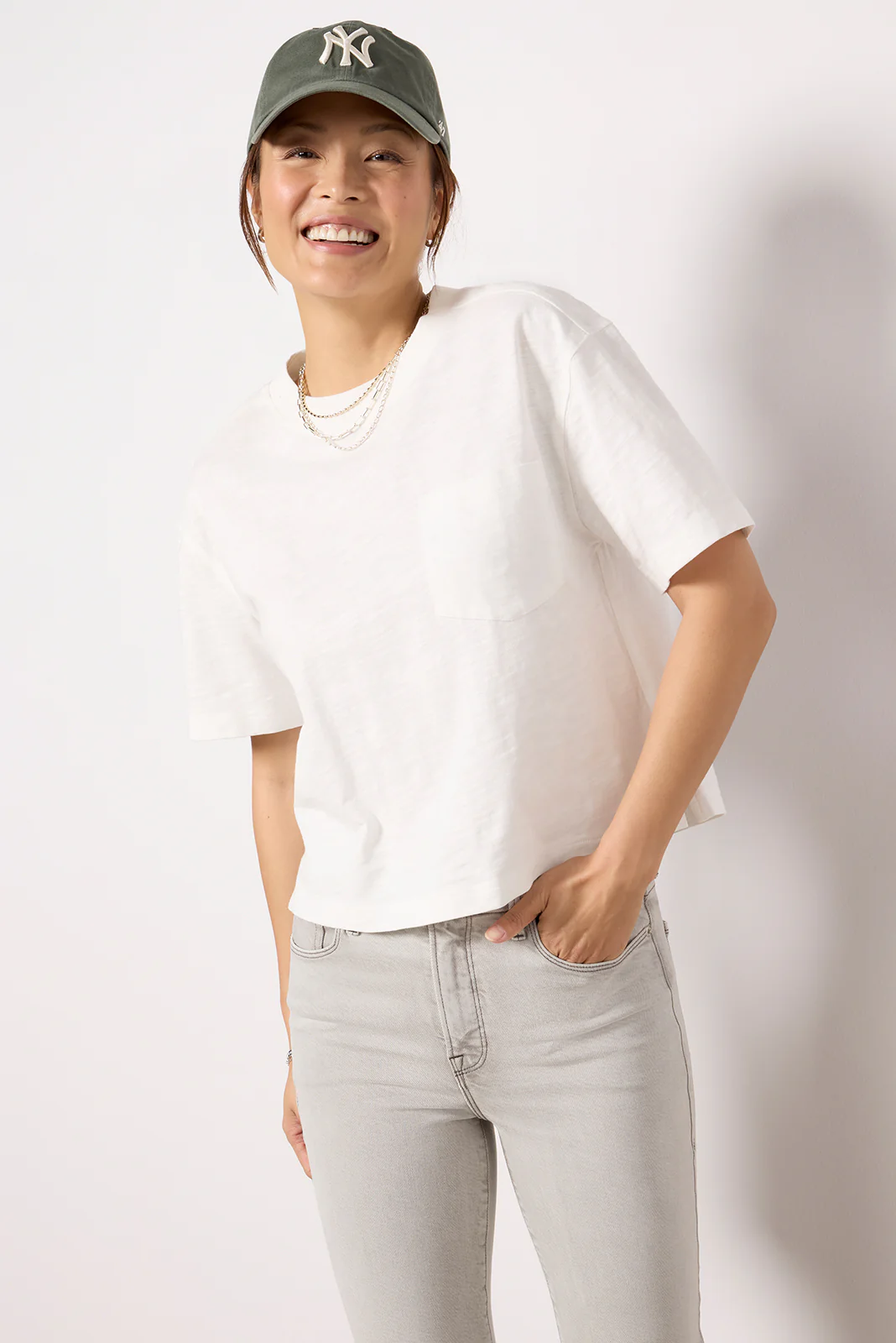 Elsy Slub Pocket Tee - Image 6
