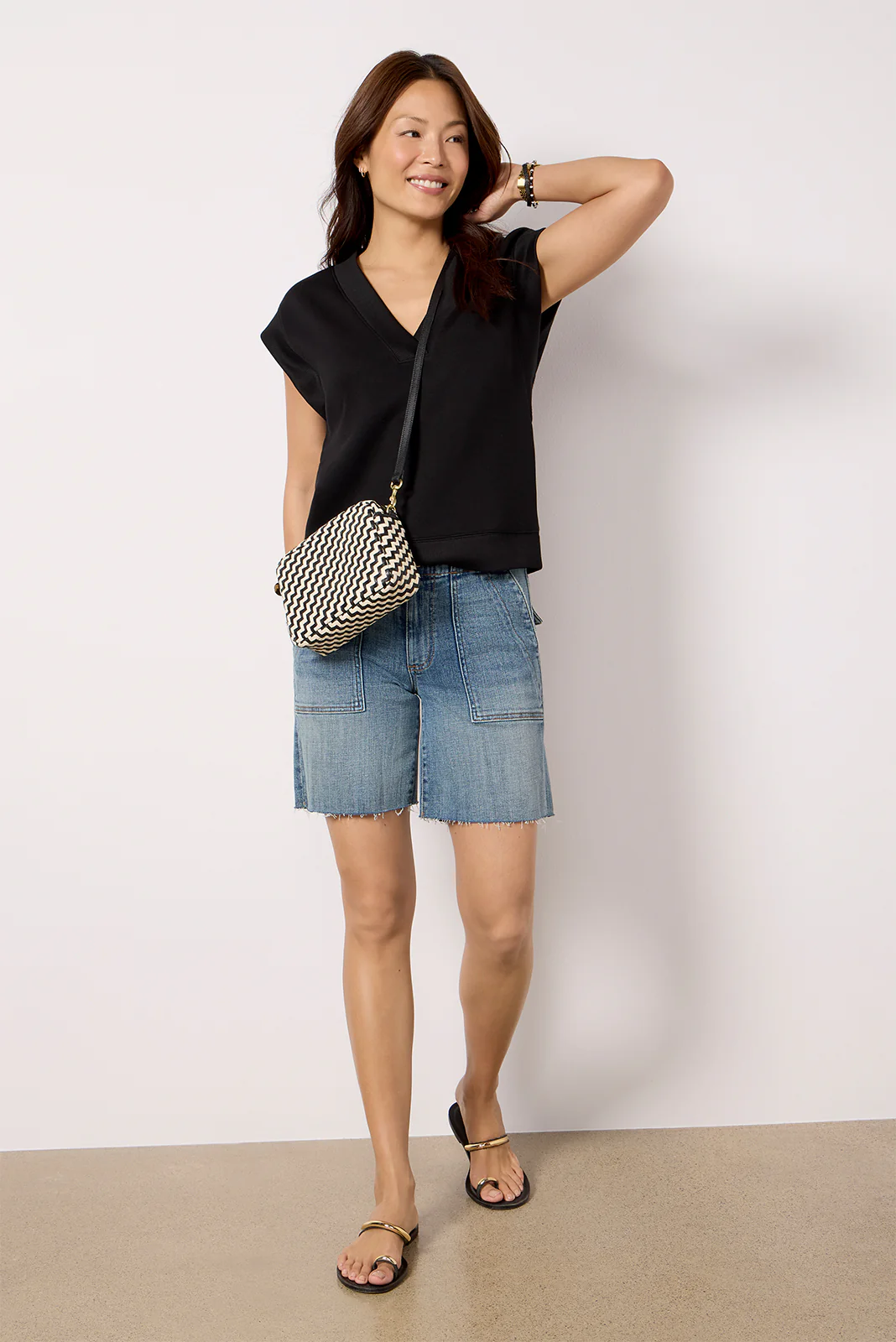 Eva Sleek V Neck Top - Image 2