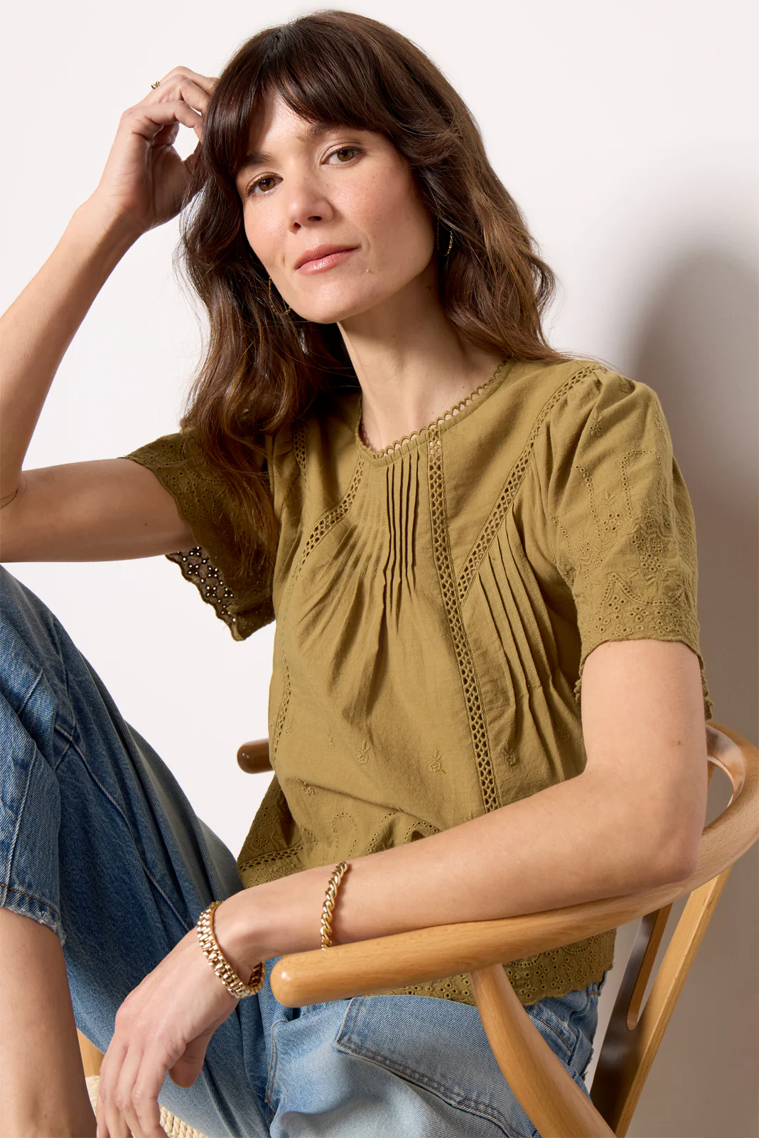 Faye Eyelet Detail Blouse