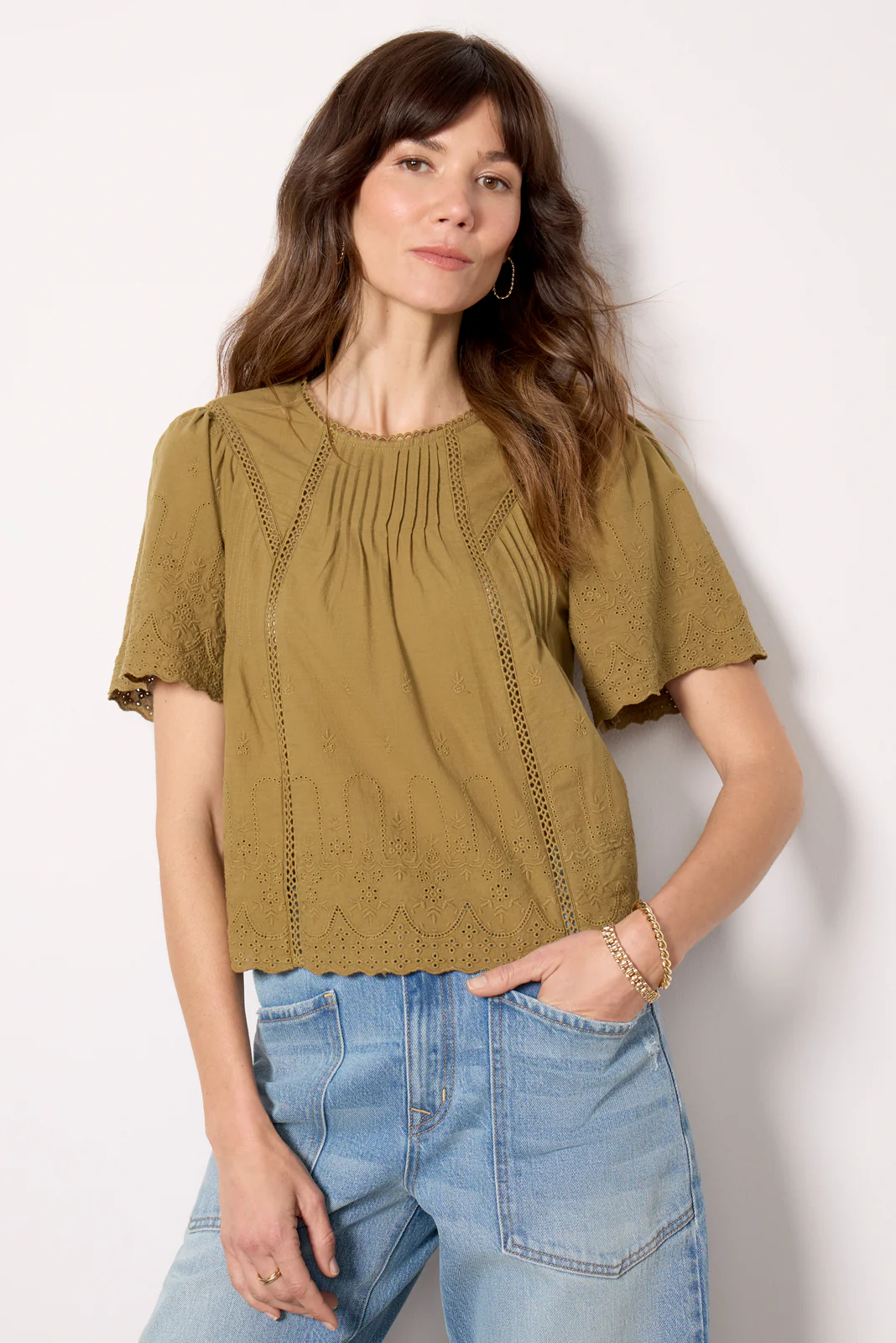 Faye Eyelet Detail Blouse - Image 6