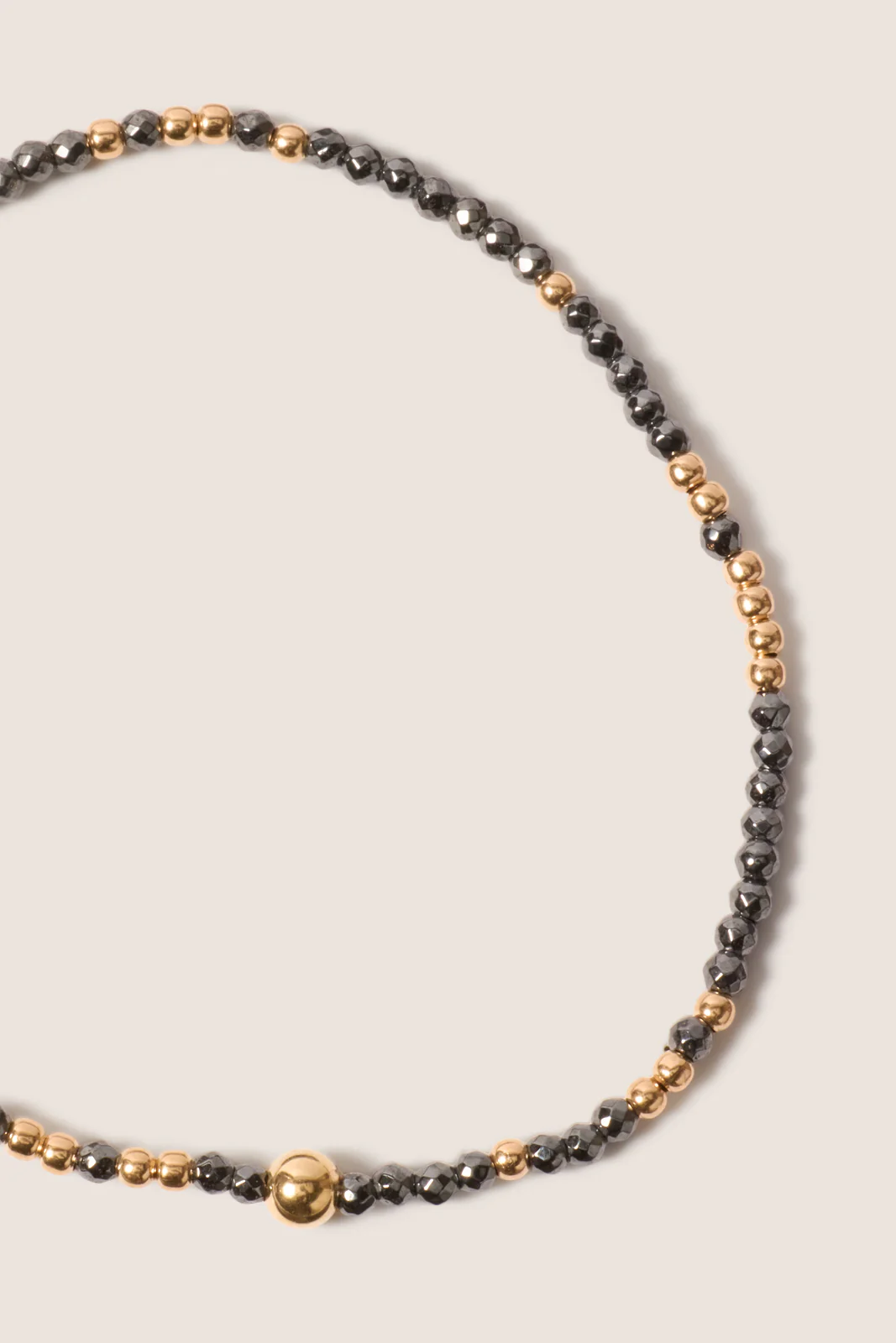 Hope Unwritten Faceted Hematite 2mm Bead Bracelet - Image 2