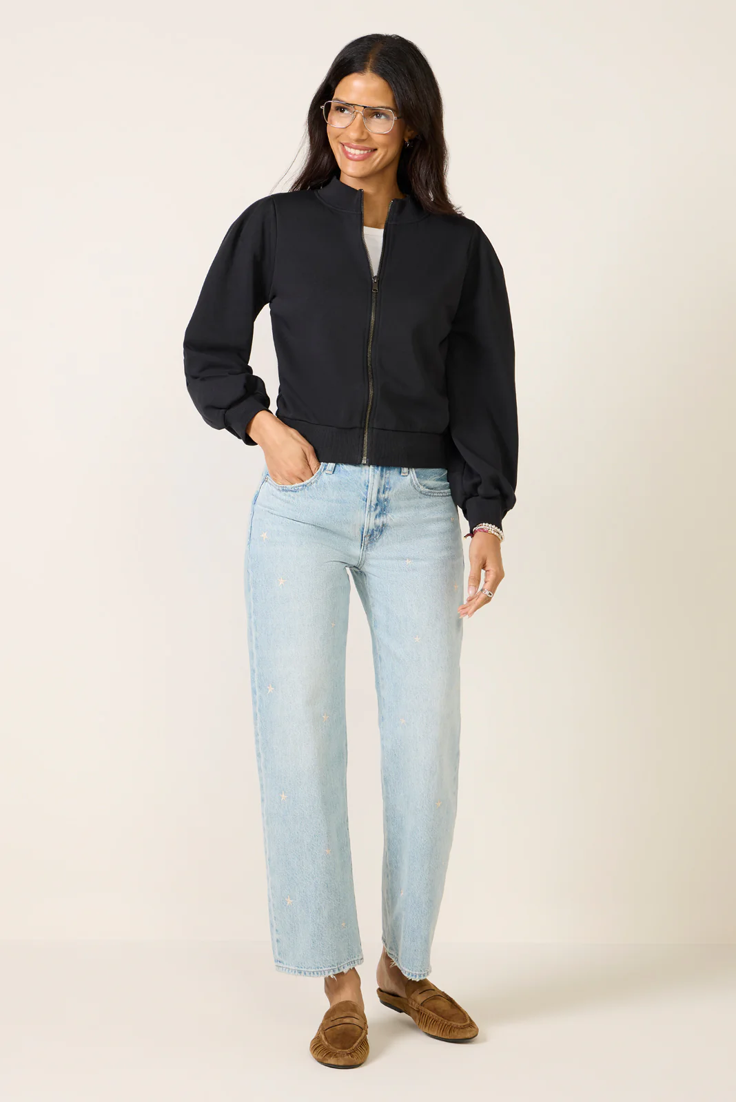 Jaci Puff Zip Up Top - Image 2