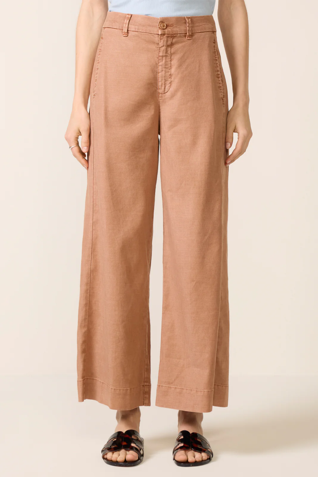 Joelle Stretch Linen Crop Pant - Image 5