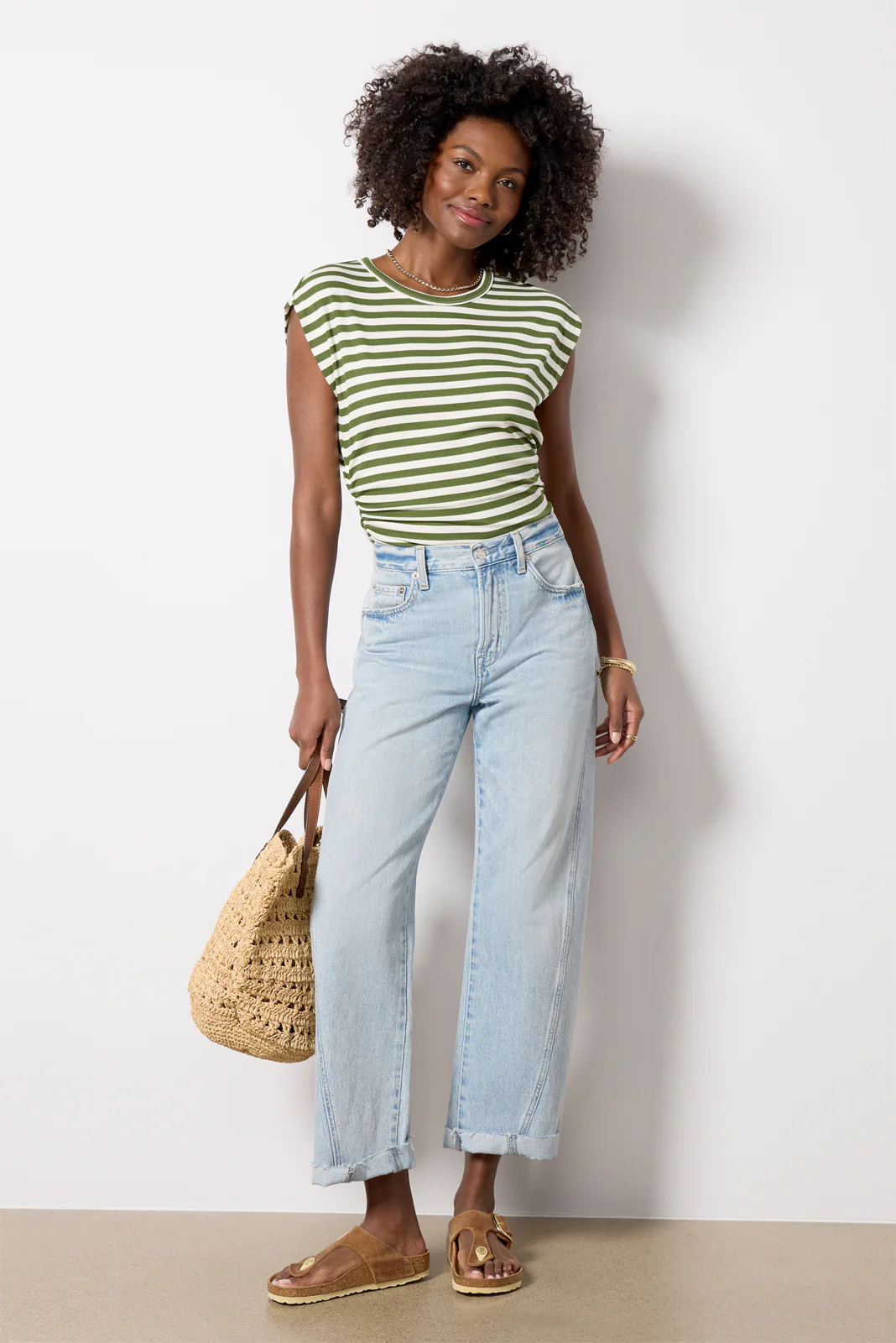 Joni Stripe Crew Neck Top - Image 2