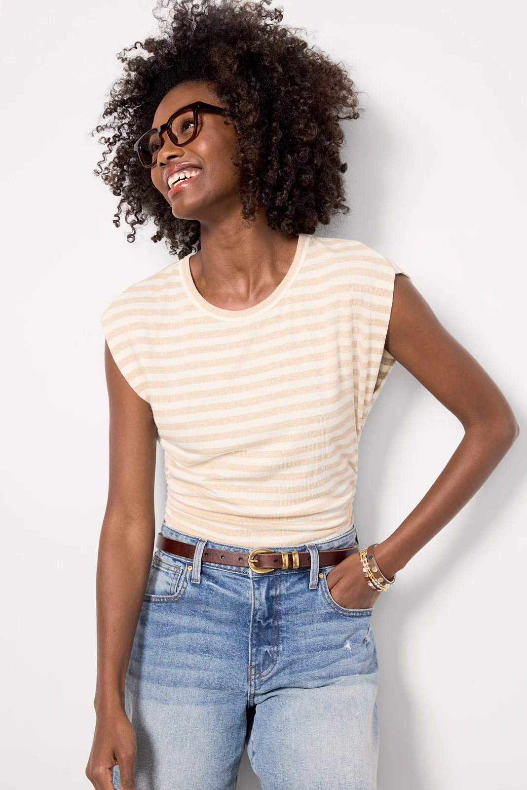 Joni Stripe Crew Neck Top