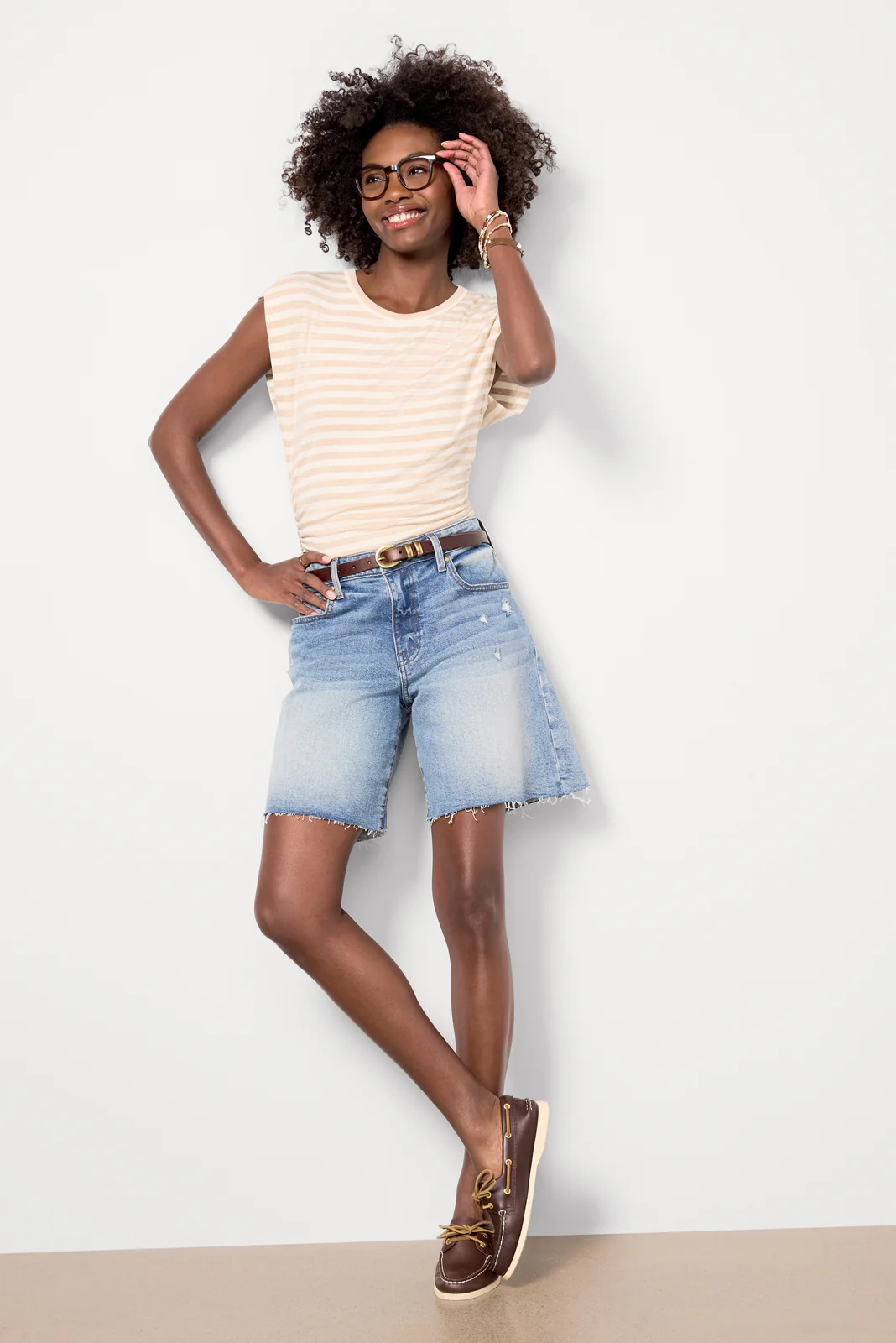 Joni Stripe Crew Neck Top - Image 2