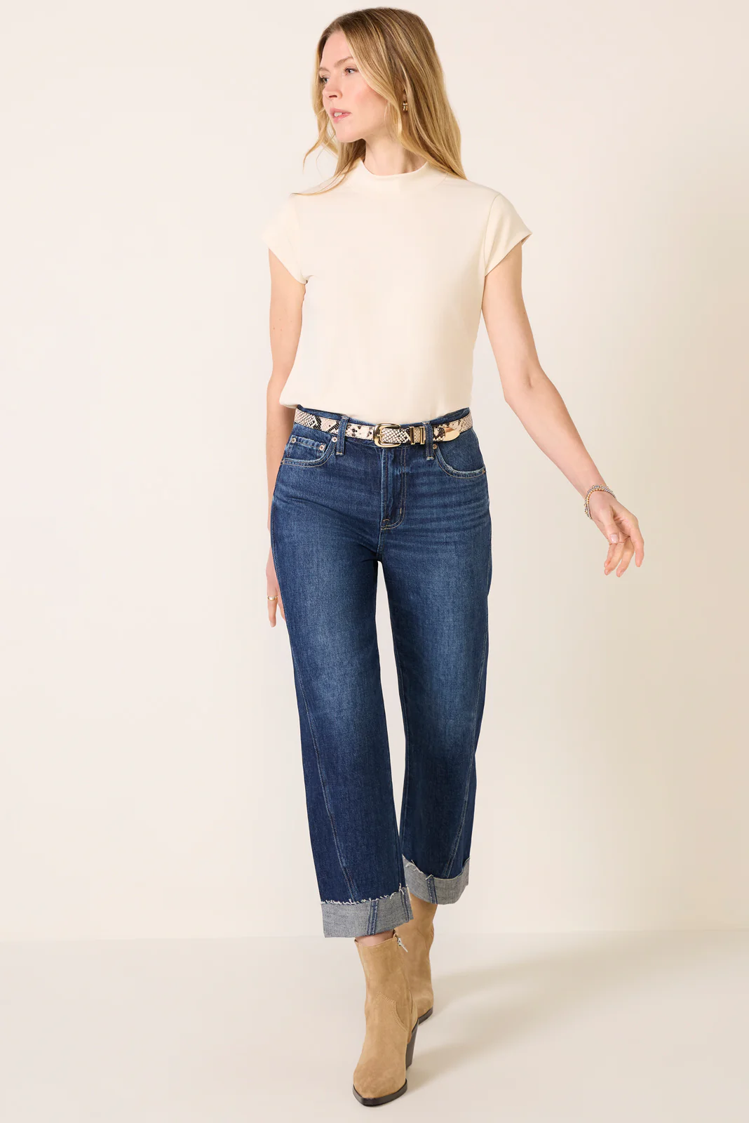 Kacey Cuffed Boyfriend Jean