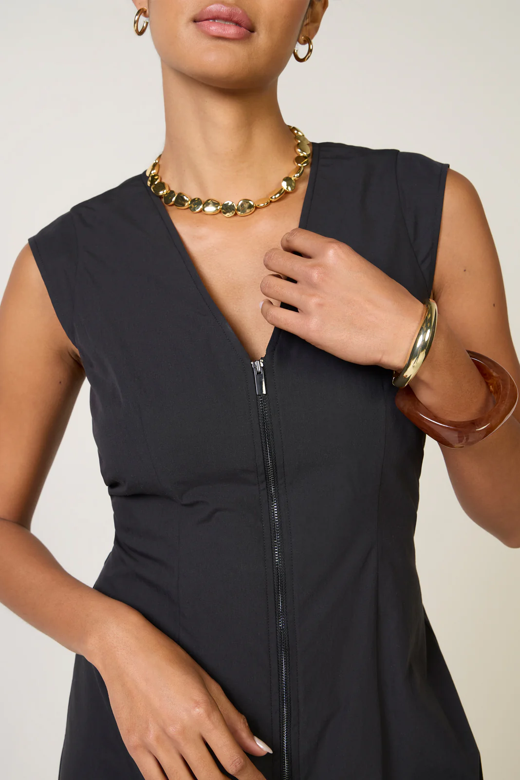 Laurel Zip Front Midi Dress - Image 2