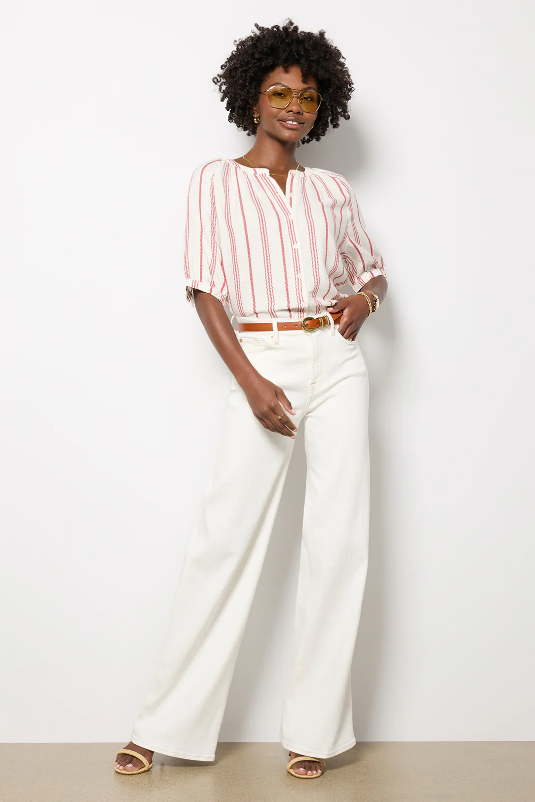 Lumi Split Neck Blouse - Image 5