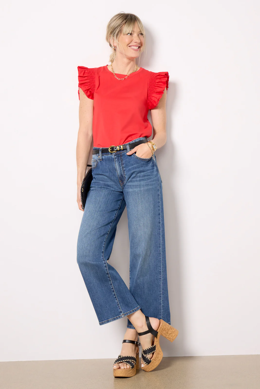 Maia Flutter Sleeve Top - Image 2