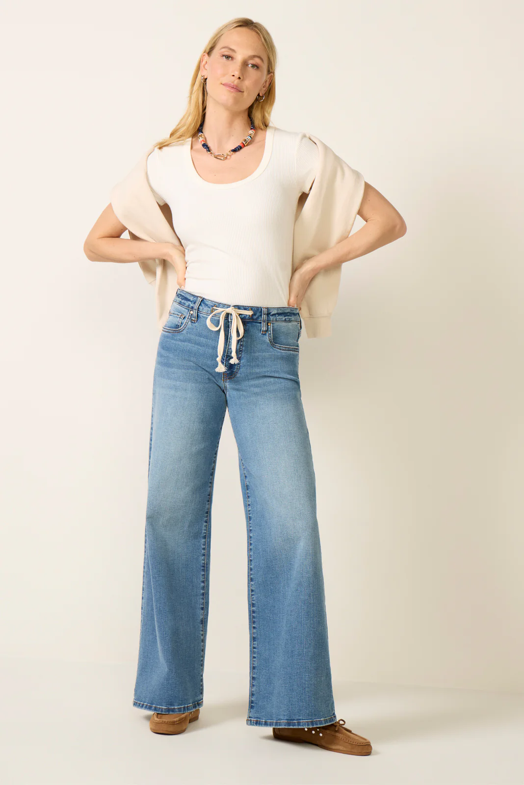 Maya Drawstring Wide Leg Pant