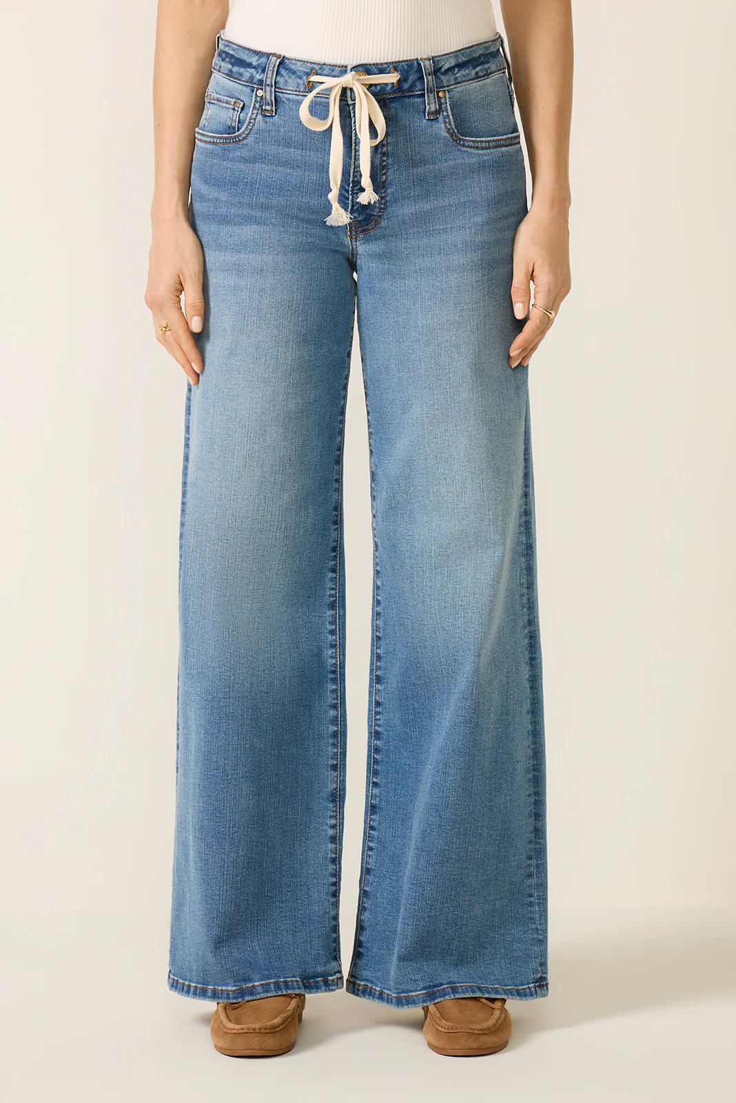 Maya Drawstring Wide Leg Pant - Image 5