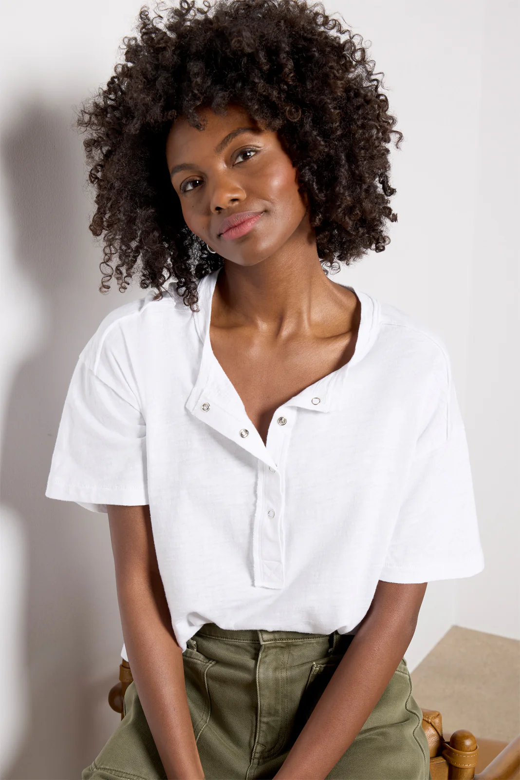 Oaklynn Washed Henley - Image 2