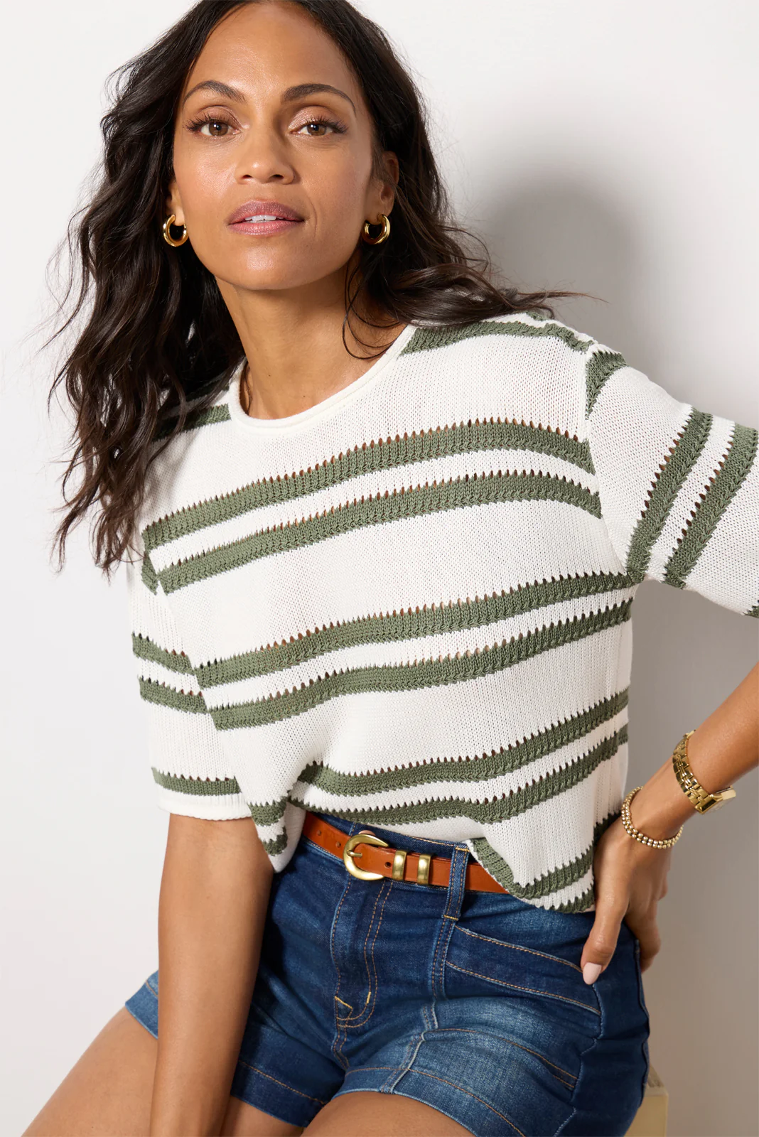 Prado Striped Sweater Tee - Image 4