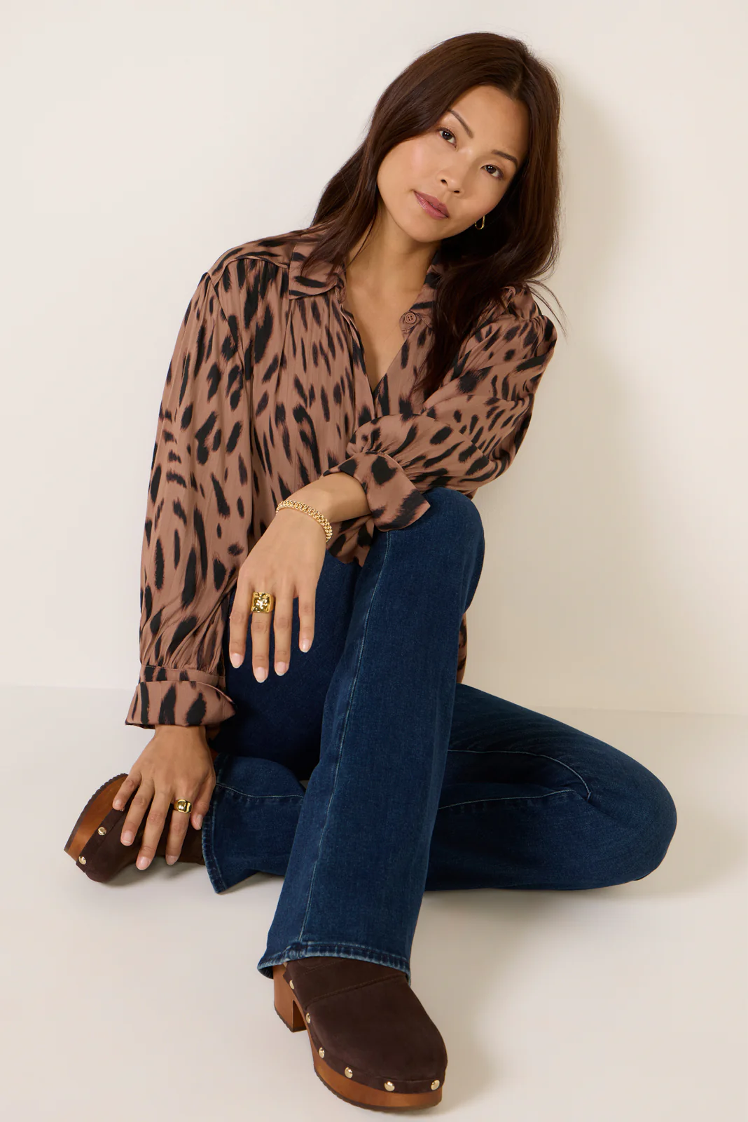 Rebel Button Front Top