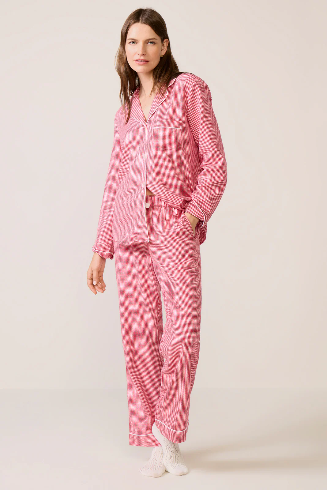Red Mini Gingham Pajama Set
