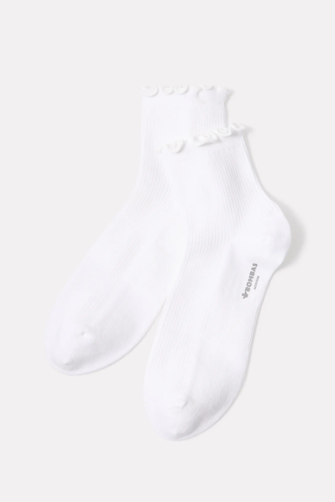 Ribbed Ruffle Quarter Sock