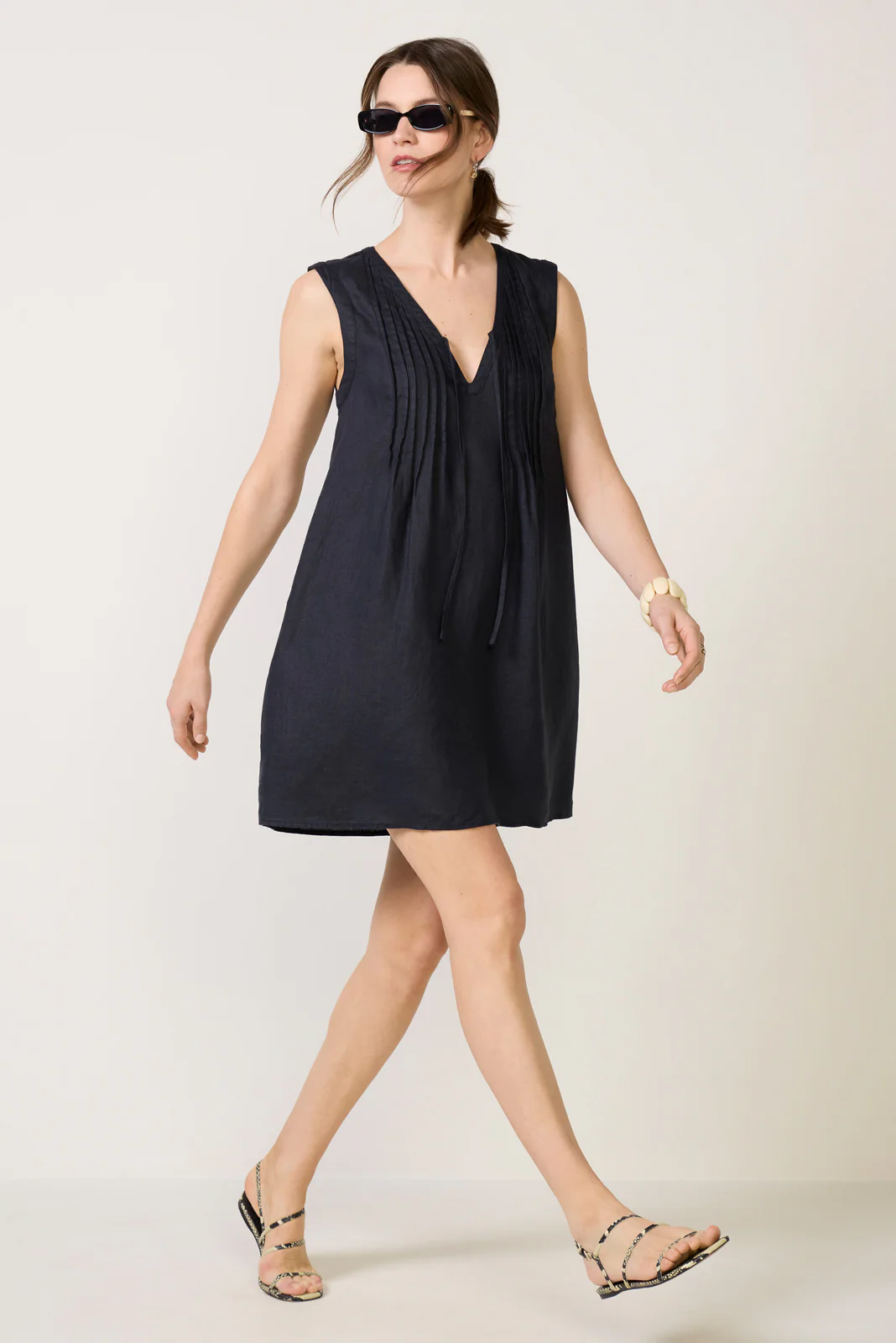 Stella Linen Mini Dress - Image 2