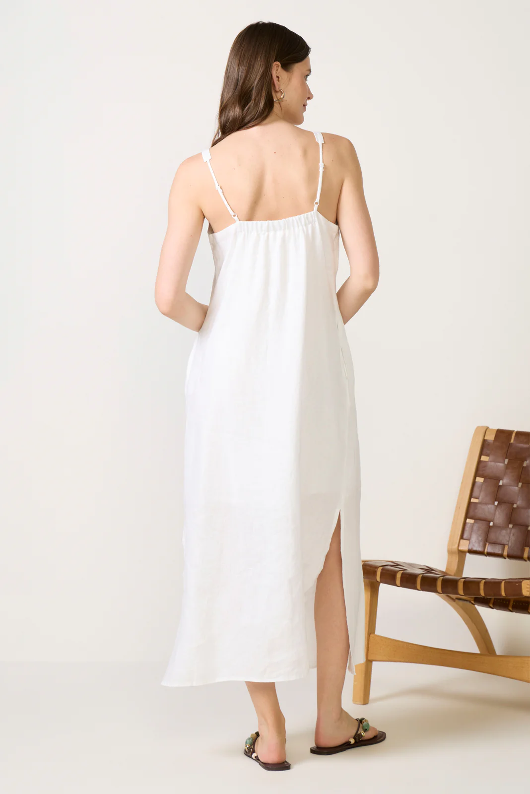 Stella Linen Pintuck Dress - Image 4