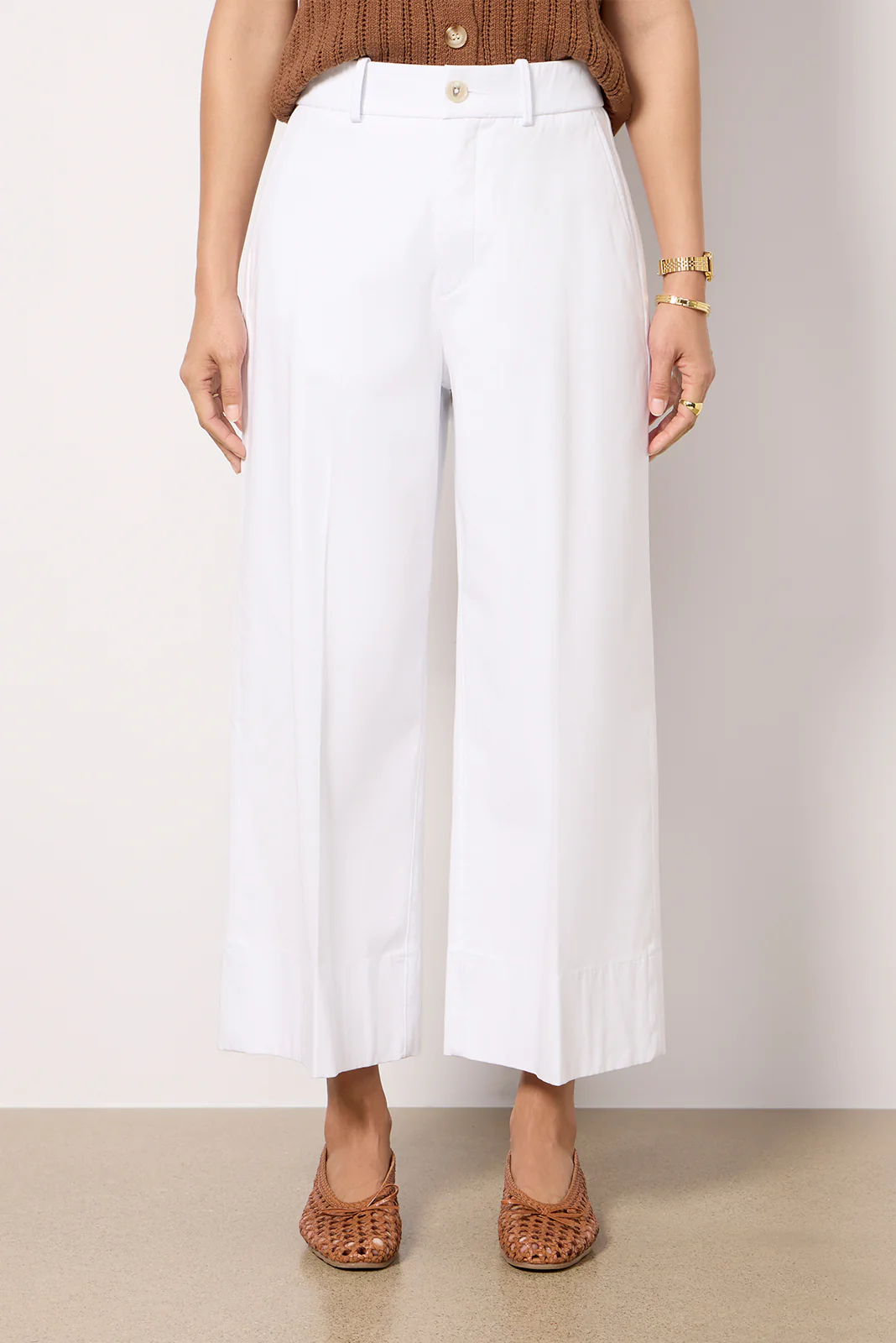 Stretch Twill Cropped Wide Leg - Image 5