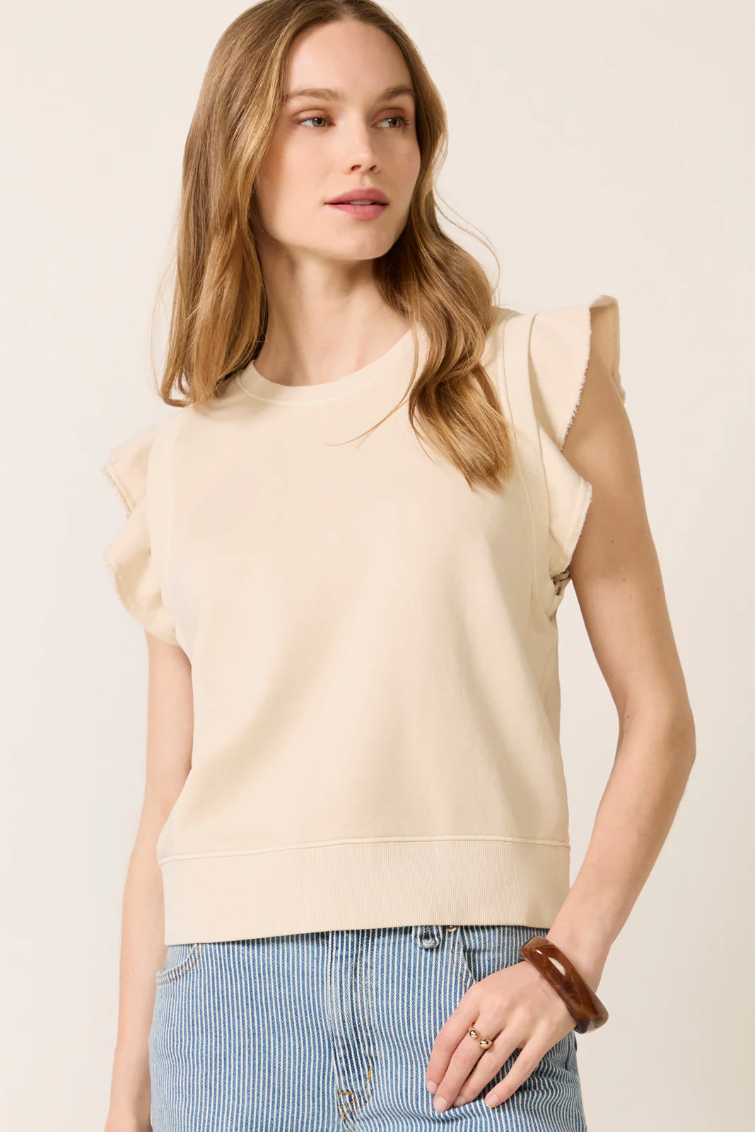 Tori Ruffle Sweatshirt