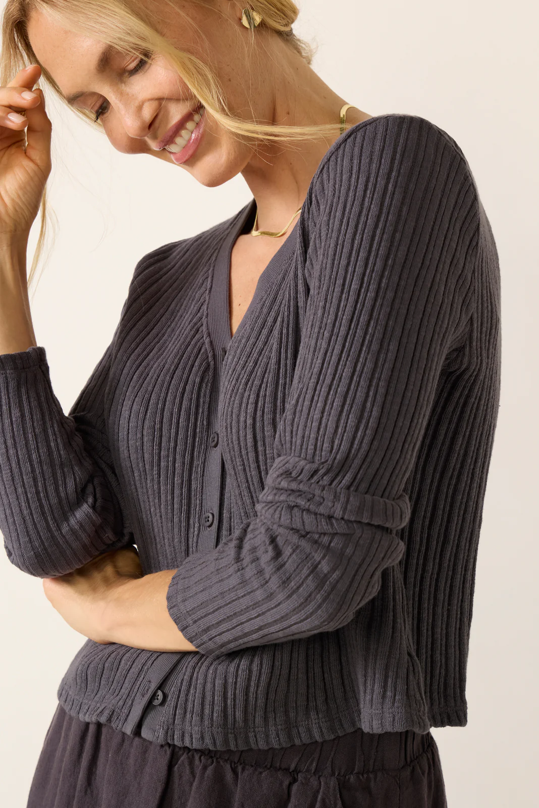 Variegated Stripe Cardigan - Image 3