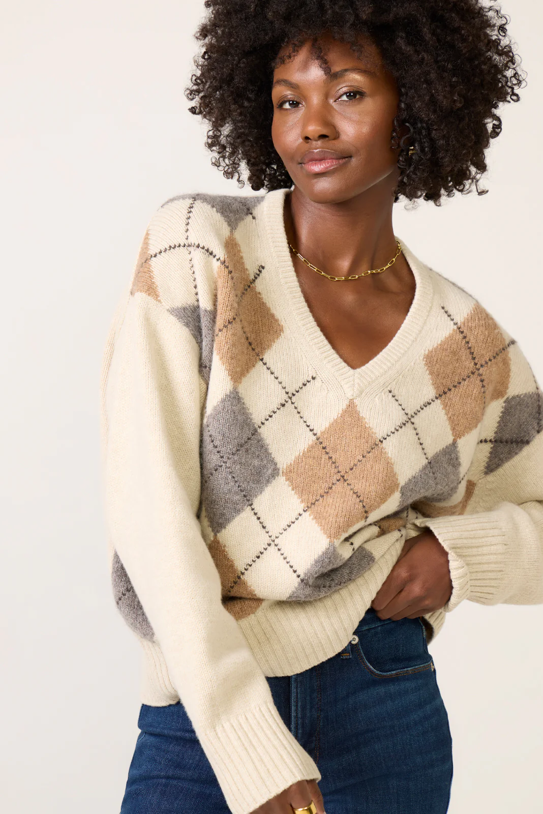 Yasmine V Neck Sweater - Image 2
